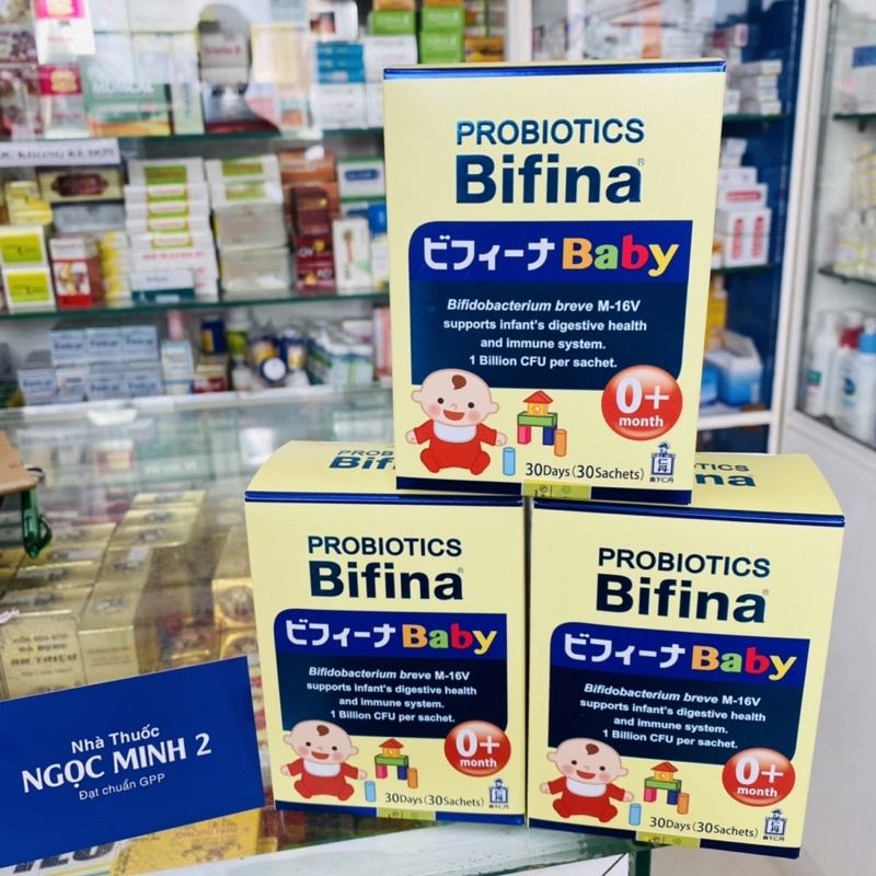 ✅ [Chính Hãng] Hỗ trợ bé ăn ngon, tăng đề kháng - Men vi sinh cho bé Bifina Baby Nhật Bản- Hộp 30 gói
