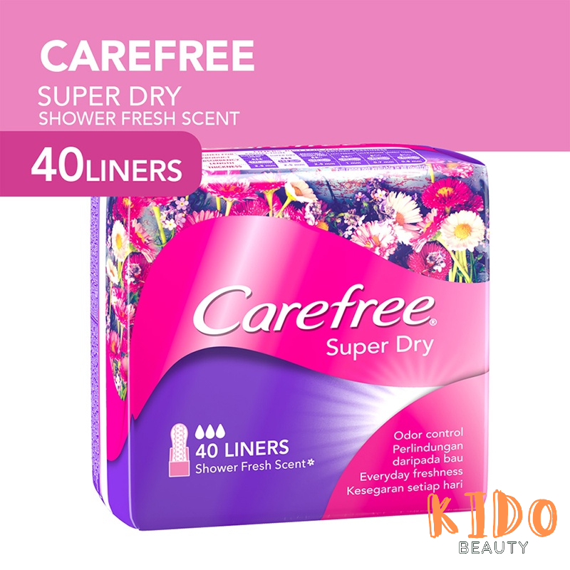 Băng Vệ Sinh Hàng Ngày CAREFREE Super Dry Siêu Thấm 40 Liners | BVS Carefree hằng ngày 40 Miếng