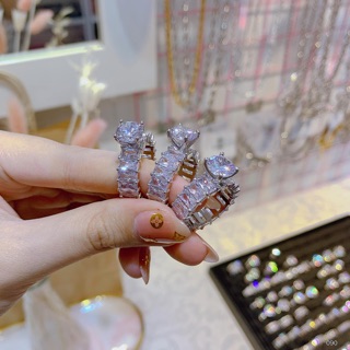 Nhẫn full đá pha lê hột cao