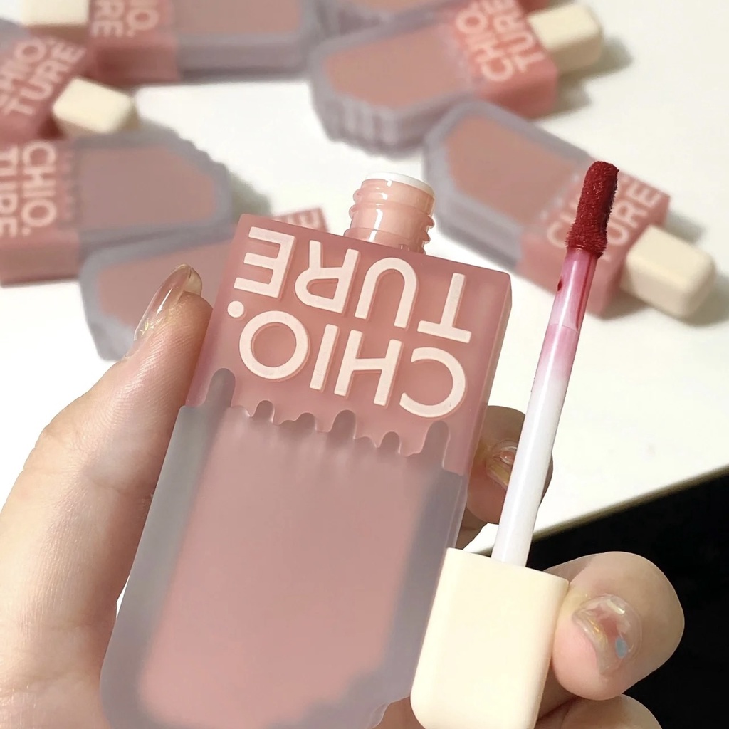 CHIOTURE Son Kem Bóng Thiết Kế Hình Que Kem Dễ Thương