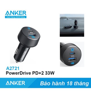 Tẩu anker powerdrive pd+2 33w sạc nhanh pd 18w - mã a2721