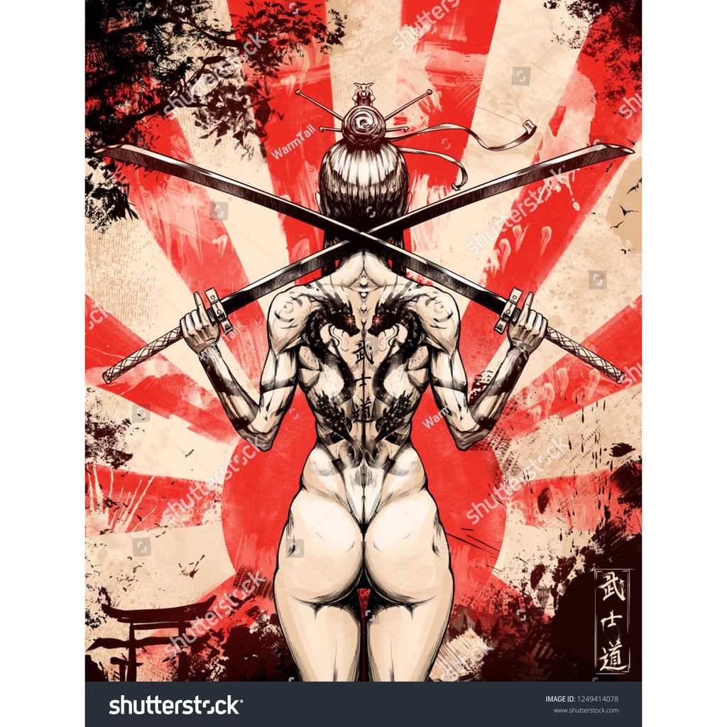 Tranh lụa 3d Samurai Nhật Bản SMRNB-05