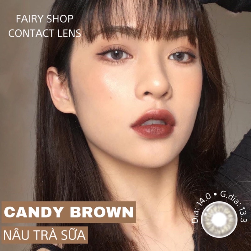 Kính Áp tròng Candy Brown - Lens Nâu Trà Sữa - FAIRY SHOP CONTACT LENS