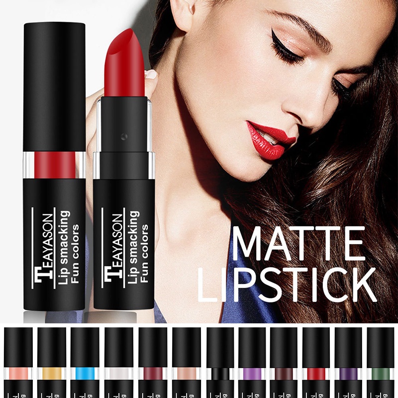 Son Lì 12 Màu Sắc Tùy Chọn Chống Thấm Nước Lâu Trôi Sang Trọng