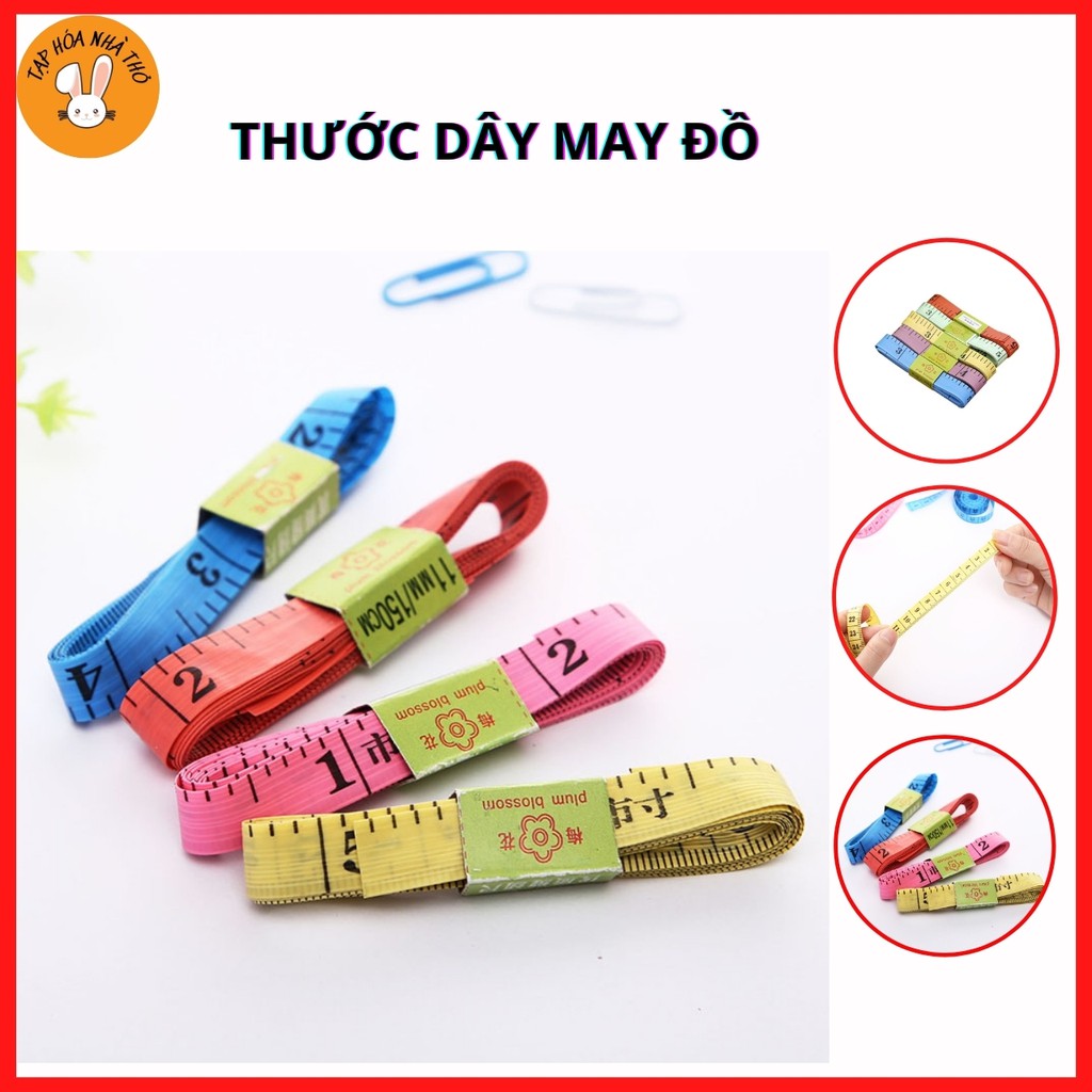 THƯỚC DÂY MINI CÓ ĐẦU SẮT DÀI 1,5M, THƯỚC DÂY MAY ĐỒ