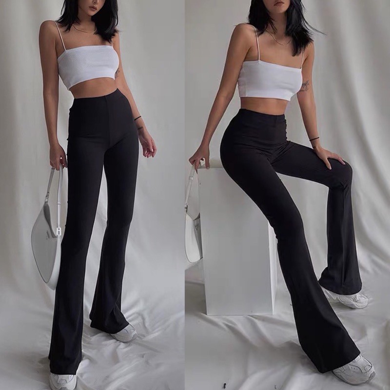 Quần loe đai thun xẻ bên by Whattowear | BigBuy360 - bigbuy360.vn