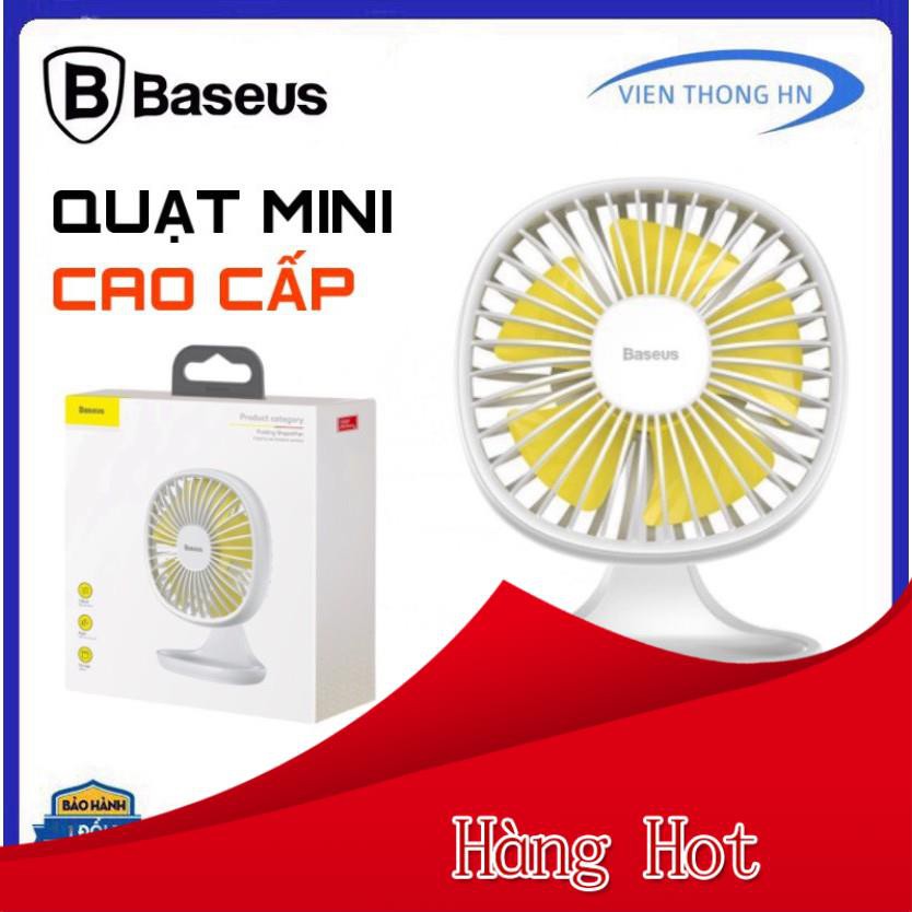 [Giảm giá thần tốc] Baseus Quạt Máy Điện Mini Di Động Ventiladors USB Mijia Quạt Cực Êm Mùa Hè Mát 5 Cánh Quạt Để Bàn Vă