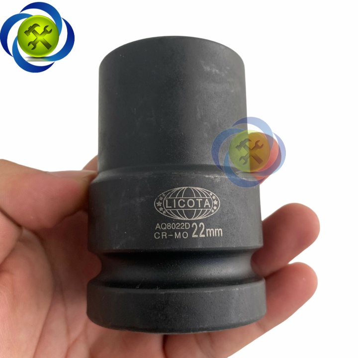 Tuýp vuông 22mm Licota AQ8022D loại 1 inch 4 cạnh đen dài 80mm