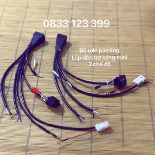 Bộ role kèm passing Sh lắp đèn trợ sáng mini