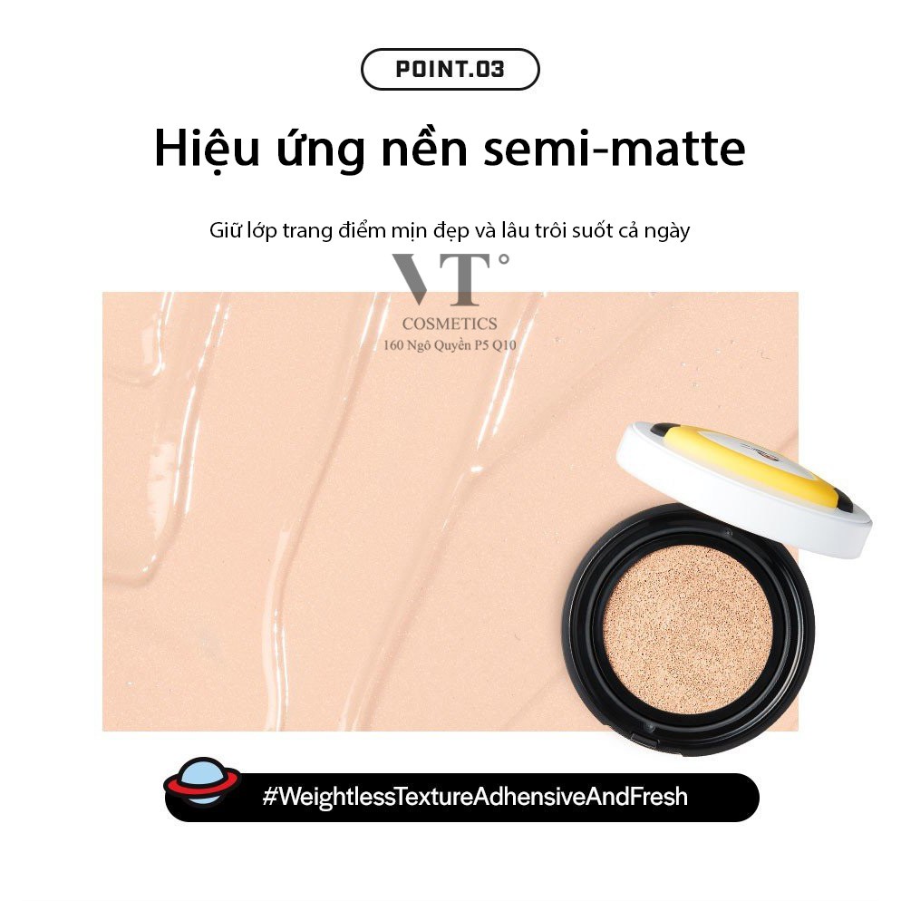 Phấn Nước Cho Da Dầu & Khuyết Điểm VT BT21 REAL WEAR FIXING CUSHION