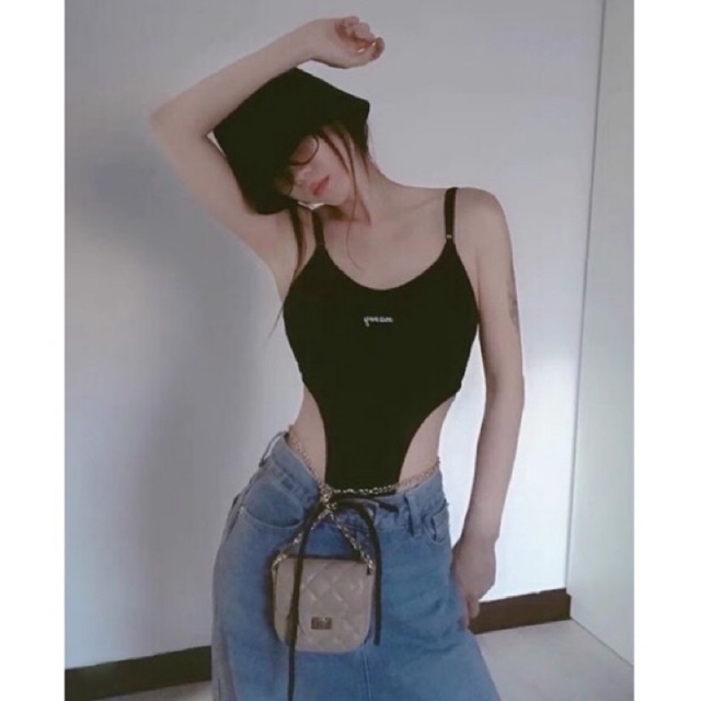 (SẴN) Bodysuit 2 dây khoét eo cao | BigBuy360 - bigbuy360.vn