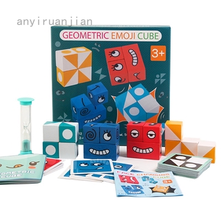 Khối Đồ Chơi Xếp Hình Cảm Xúc Vui Nhộn Giáo Dục Theo Phương Pháp Montessori Cho Trẻ Em