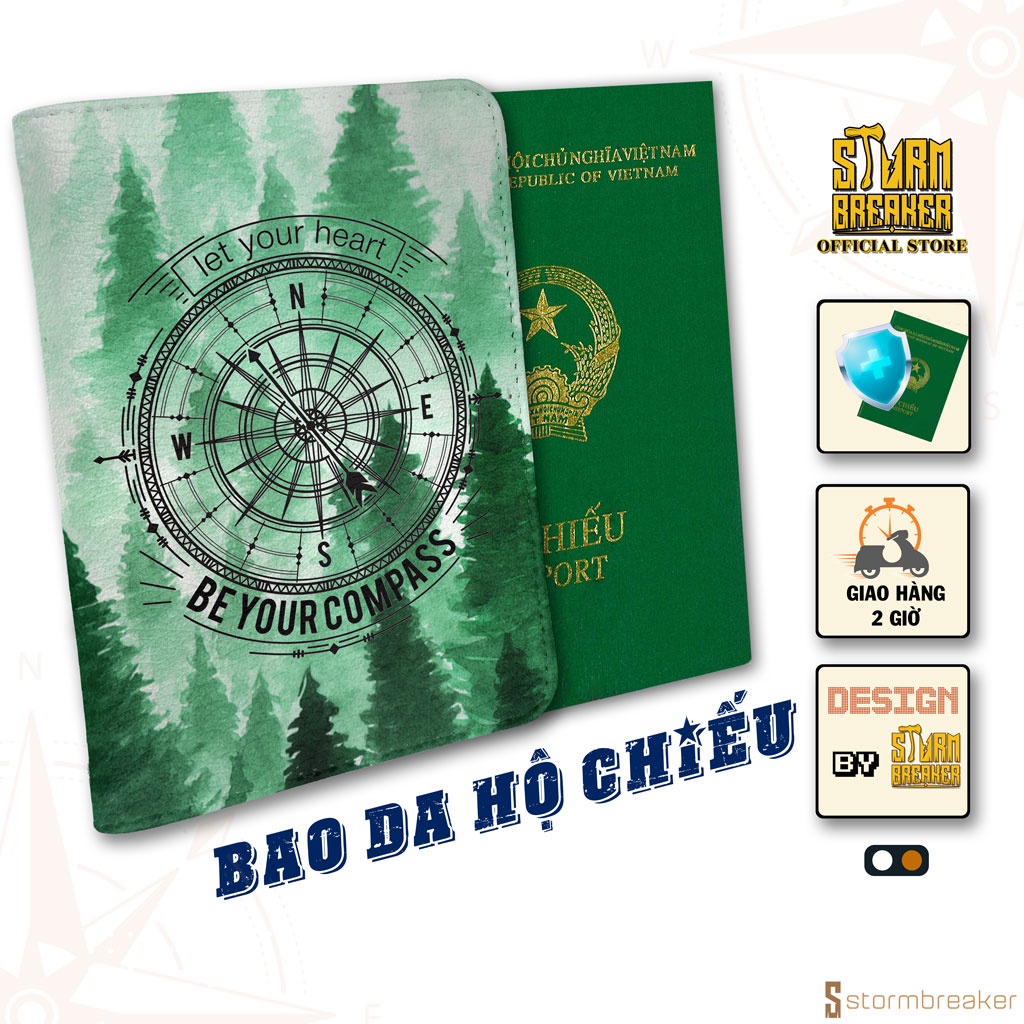Bao Da Hộ Chiếu/Passport Du Lịch Nam - Nữ  Tropical LA BÀN - ATPP068 STORMBREAKER