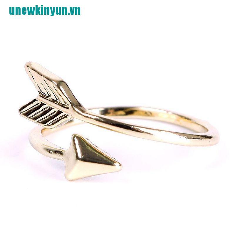 Y●Nhẫn Hở Mạ BạC / VàNg HìNh MũI Tên ThờI Trang Cho Nữ