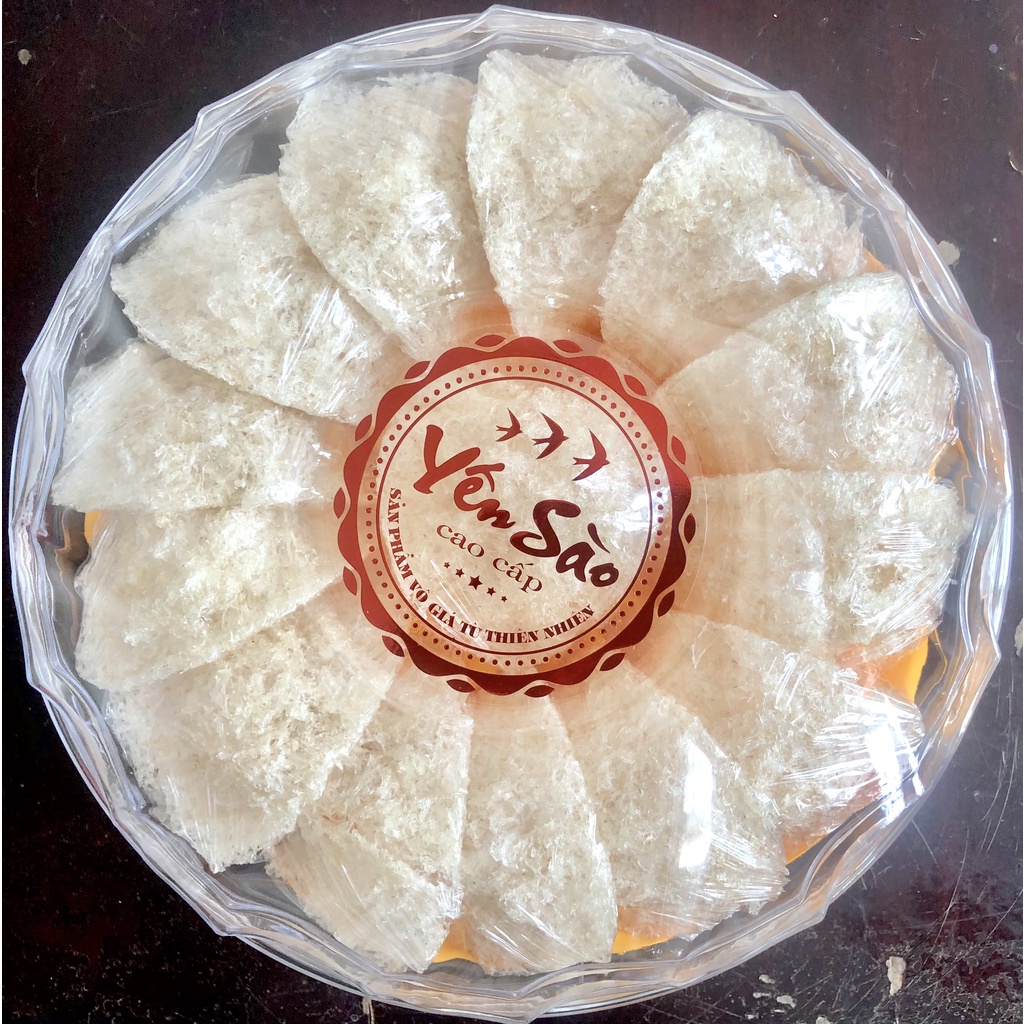 Yến tinh chế sợi ngắn tổ Sơ Mướp, 100gr 15 tổ, nguyên chất sạch lông, Bình thuận, tặng đủ thứ