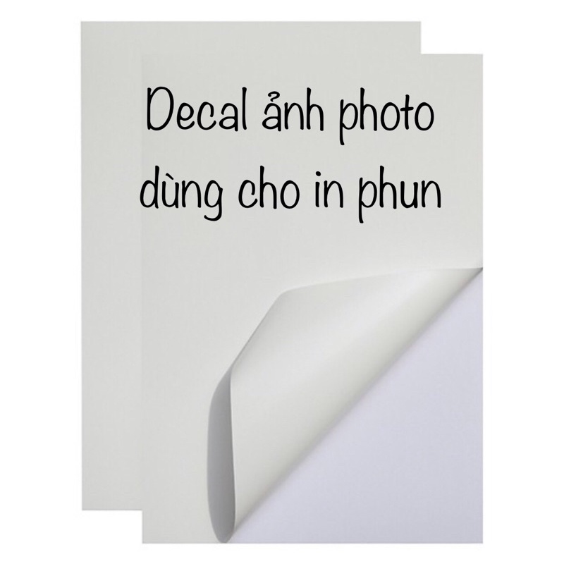 50 tờ A4 decal ảnh photo mặt bóng ĐL135 dùng cho in phun