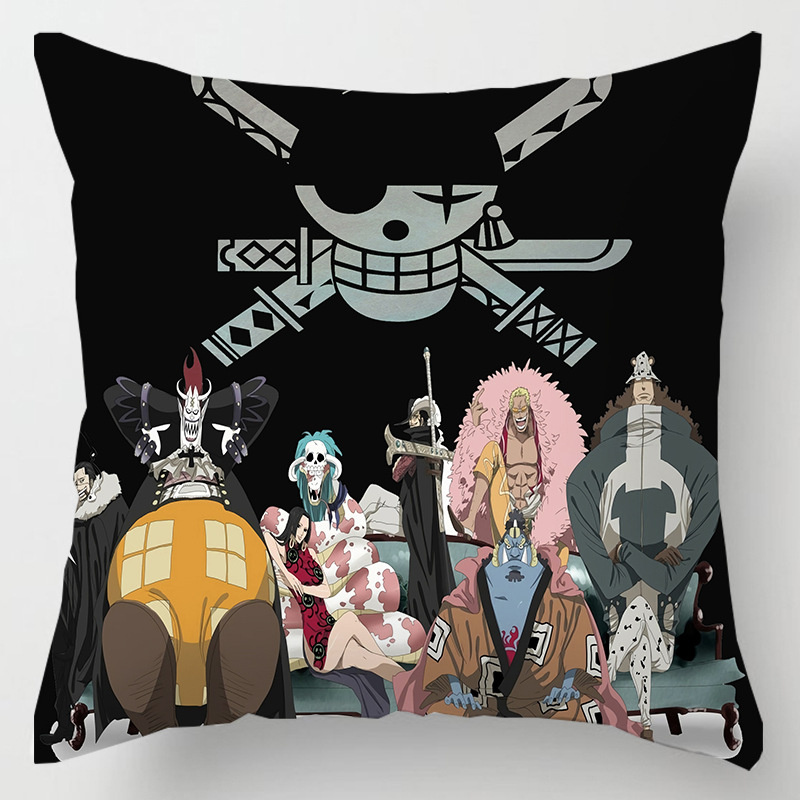 Vỏ Gối Sofa In Hình Nhân Vật Luffy Zoro Phim One Piece 45x45cm