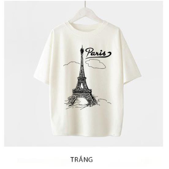 Áo thun tay lỡ unisex in hình THÁP PARIS ATNK1074 Thương Hiệu YANO