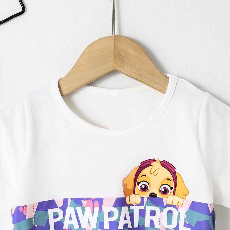 Combo bộ đồ bé gái 1-6 tuổi áo phông quần đùi PAW Patrol Cộc In Hình Hoạt Hình set thời trang cho bé trẻ em