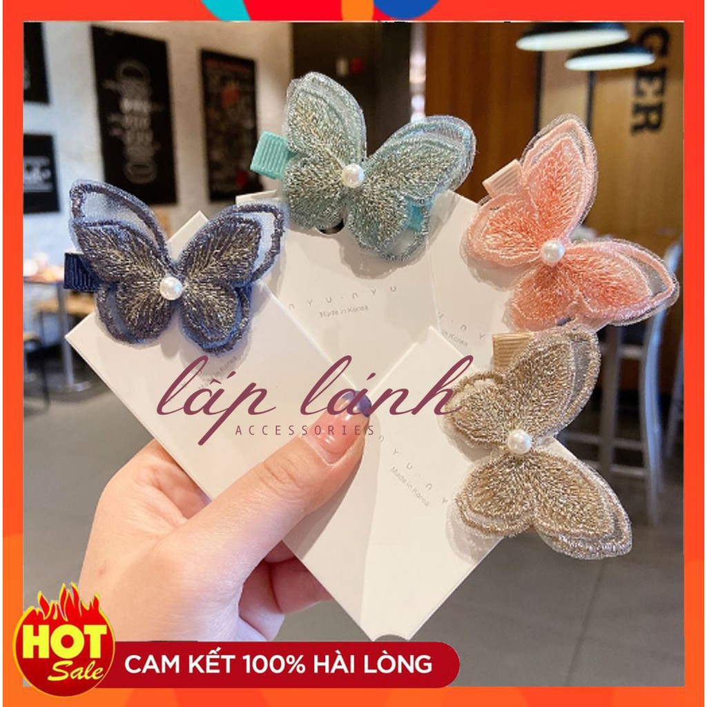 [Có sẵn] KẸP MÁI CHOKER HÌNH BƯỚM THÊU 3D QUYẾN RŨ DÂY CHUYỀN PHONG CÁCH HÀN QUỐC