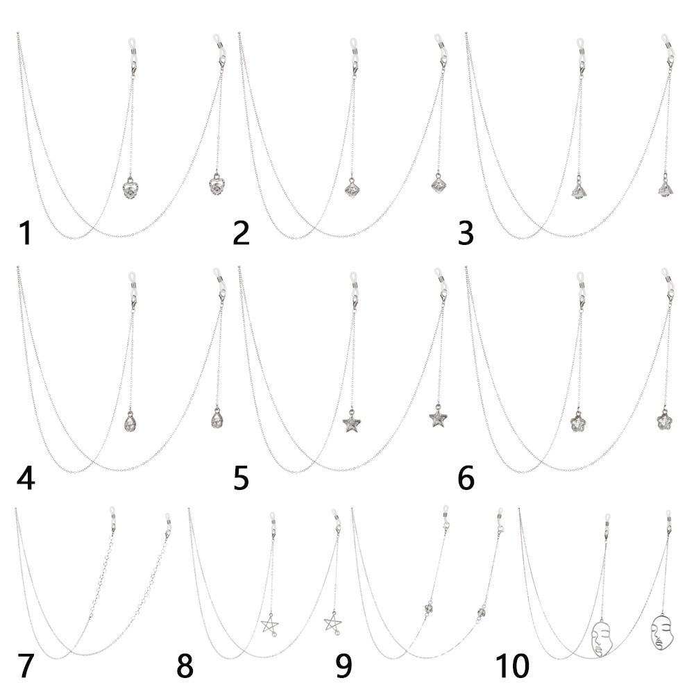 Dây Xích Kim Loại Giữ Mắt Kính Chống Trượt Phong Cách Thể Thao Thời Trang Cho Nam Và Nữ