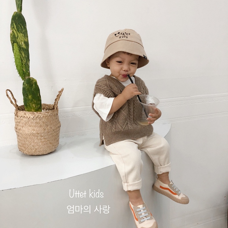 [Ảnh thật] ÁO GILE LEN GÂN  HÀN QUỐC DÀNH CHO BÉ GÁI VÀ BÉ TRAI TỪ 1-6T SIZE 80 ĐẾN 120