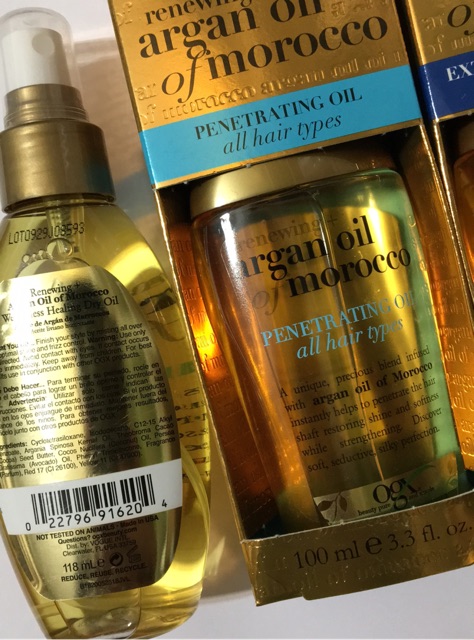 Tinh Dầu dưỡng tóc OGX Renewing Argan Oil of Morocco Penetrating Oil