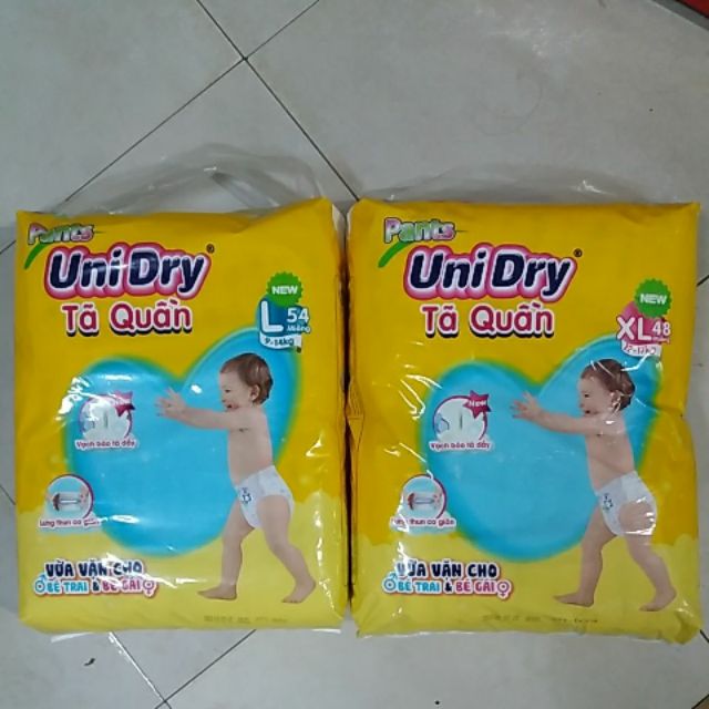 Tã quần UniDry size L 54 miếng cho trẻ từ 9-14 kg