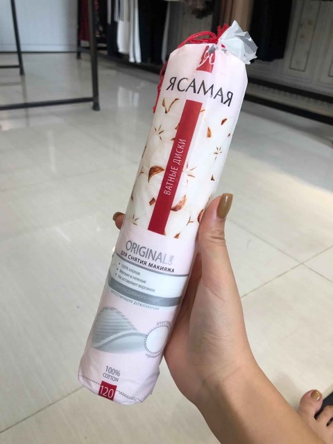 Bông tẩy trang Nga ( thương hiệu TÔI LÀ NHẤT -120 miếng)