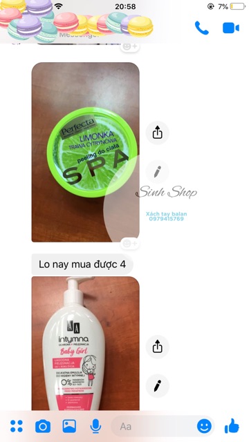 Dung Dịch Vệ Sinh AA Intymna Baby Girl cho bé gái