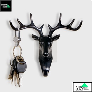 Móc khóa treo tường đầu hươu Alley phong cách Bắc Âu GD-003