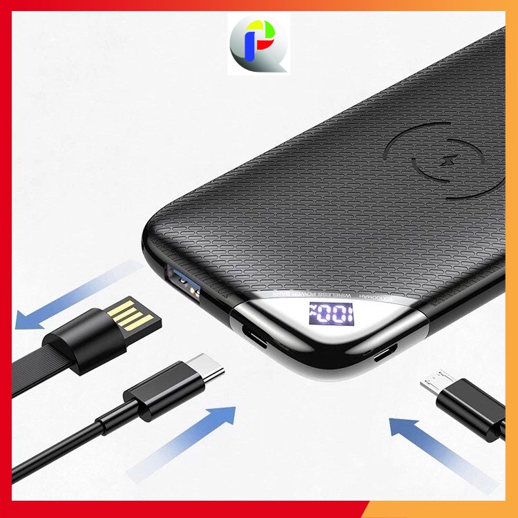 Pin sạc dự phòng kiêm sạc không dây 10,000mAh có màn hình Led Joyroom D-M224