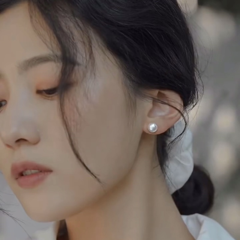 Bông tai ngọc trai nhân tạo 1 hạt ngọc phong cách thanh lịch cho nữ, khuyên tai ngọc trai nhân tạo
