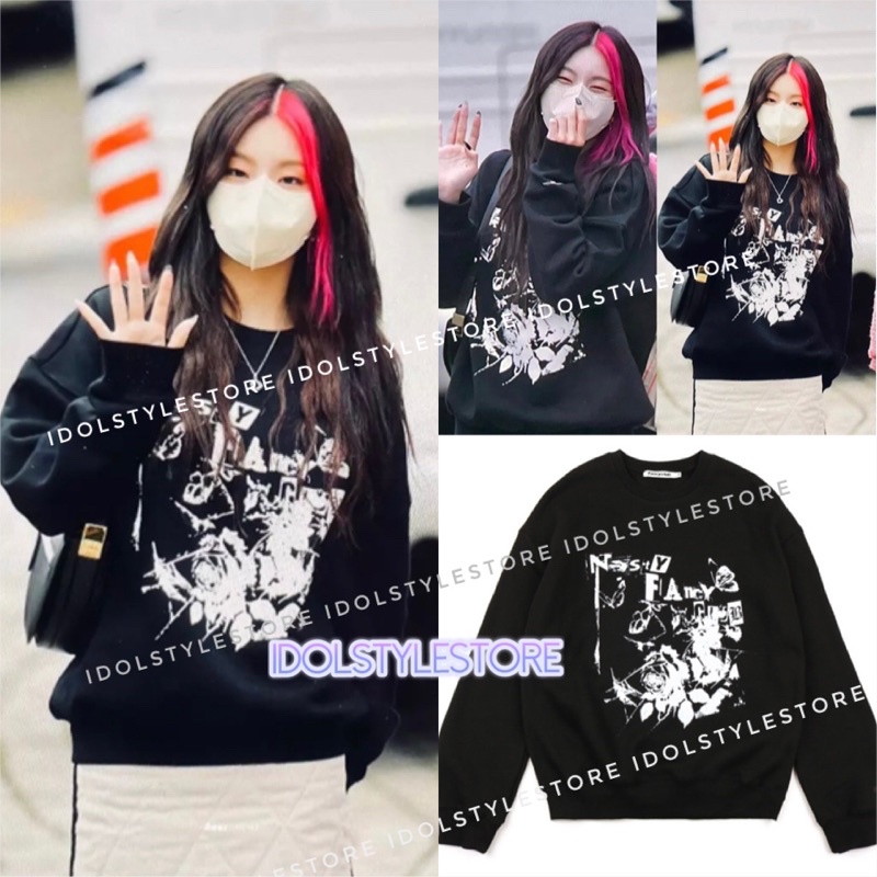 Áo nỉ hoa văn của Yeji Itzy