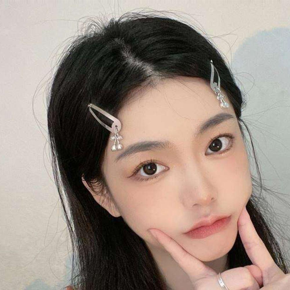 Kẹp Tóc Hình Giọt Nước Bằng Hợp Kim Phong Cách Hàn Quốc Đơn Giản Cho Nữ