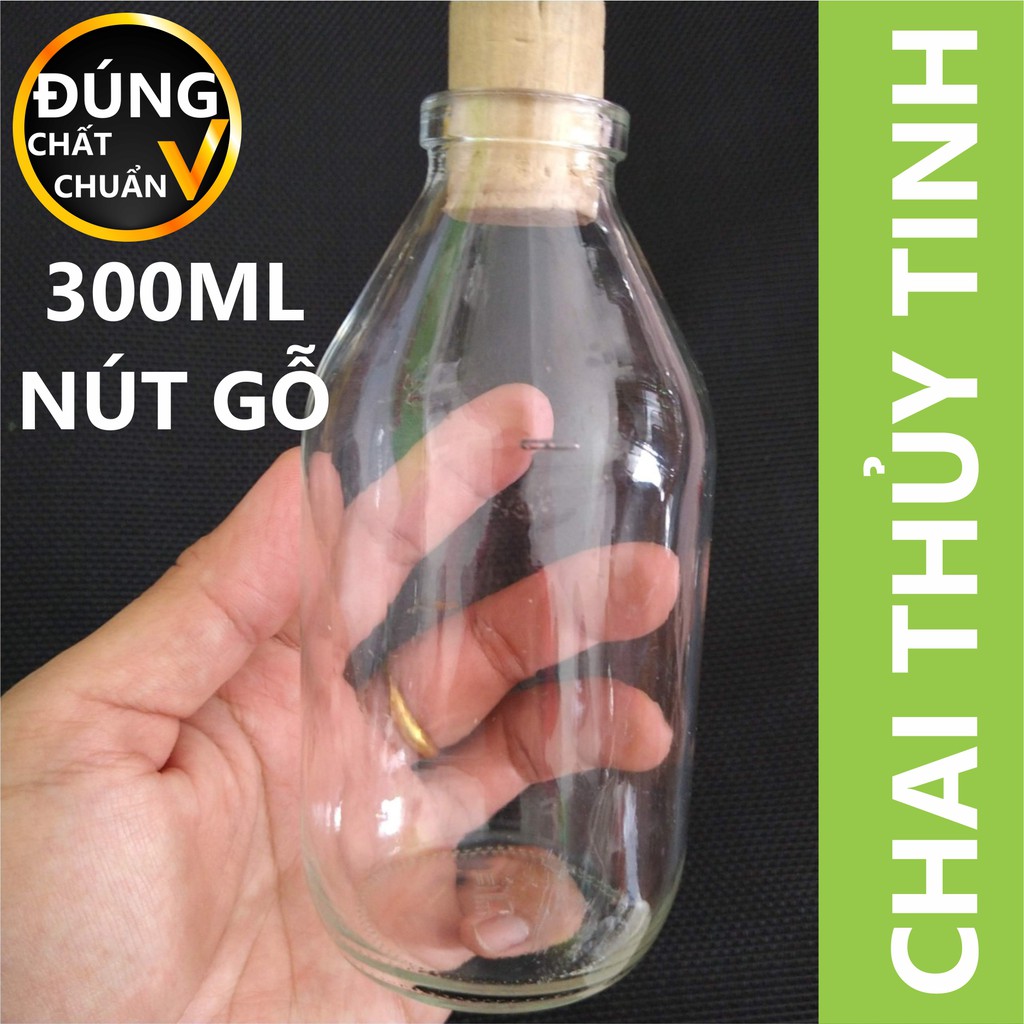 HŨ CHAI LỌ THỦY TINH 300ML NÚT BẦN GỖ ĐỰNG NƯỚC ÉP SINH TỐ TRÀ SỮA CAFE NGŨ CỐC CÁM GẠO DẦU DỪA CÁC LOẠI HẠT QUÀ TẶNG