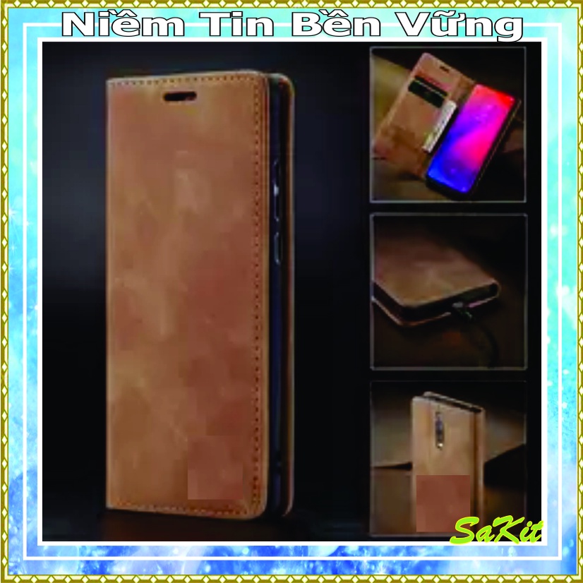 Bao da may viền ví để tền, điện thoại oppo f5, f7, f9, f11, f11plus, f11pro (hit nam châm)