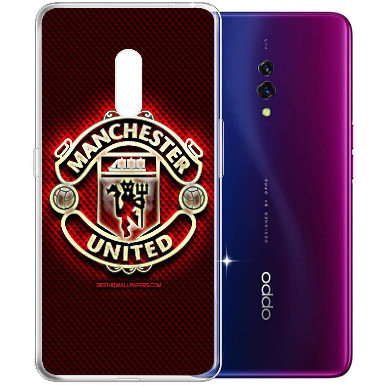 Ốp silicon họa tiết logo đội bóng Manchester United cho Samsung Galaxy A71 A70 M20 A6 Plus A7 A8 A9 2018 A6+ S7 Edge