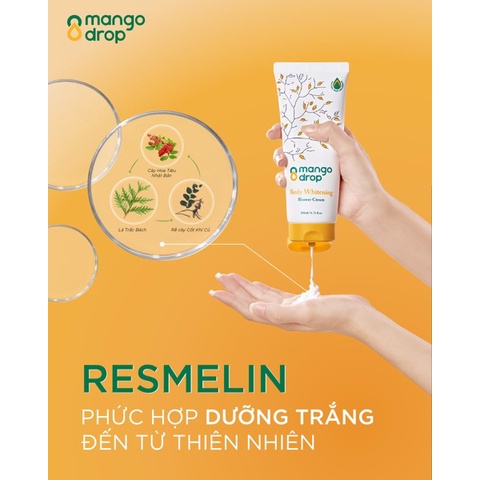 KEM TẮM TRẮNG DA MANGO DROP BODY WHITENING SHOWER CREAM 200ML