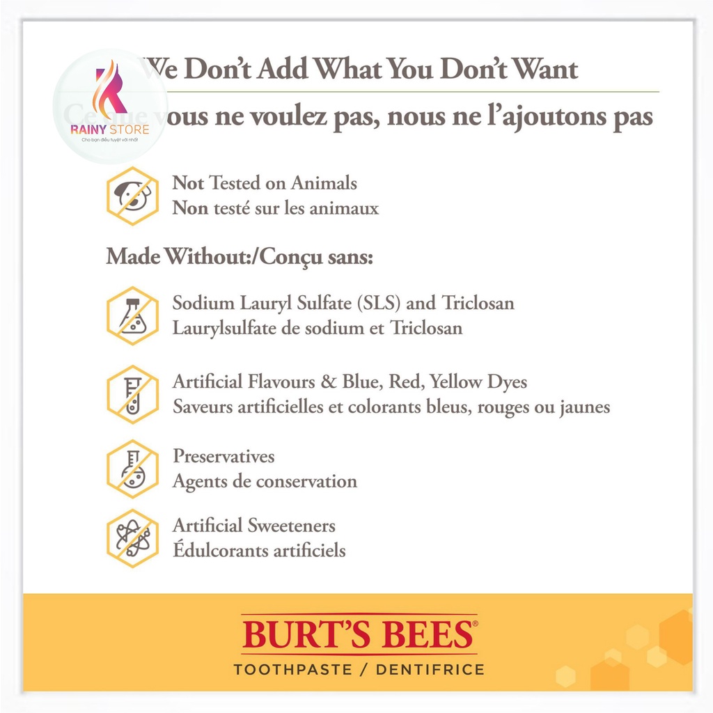 Kem đánh răng tự nhiên Burt's Bees Purely White 105ml