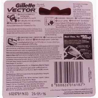 Vỉ 2 lưỡi cạo đôi Gillete Vector