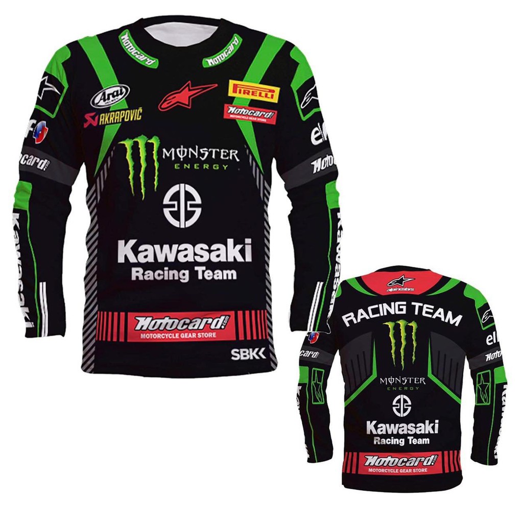 Áo Thun Kawasaki Racing, ( Logo Trên Áo Bảo Hành Vĩnh Viễn Không Bung Tróc, Vải Thun Lạnh Cotton 4 Chiều )