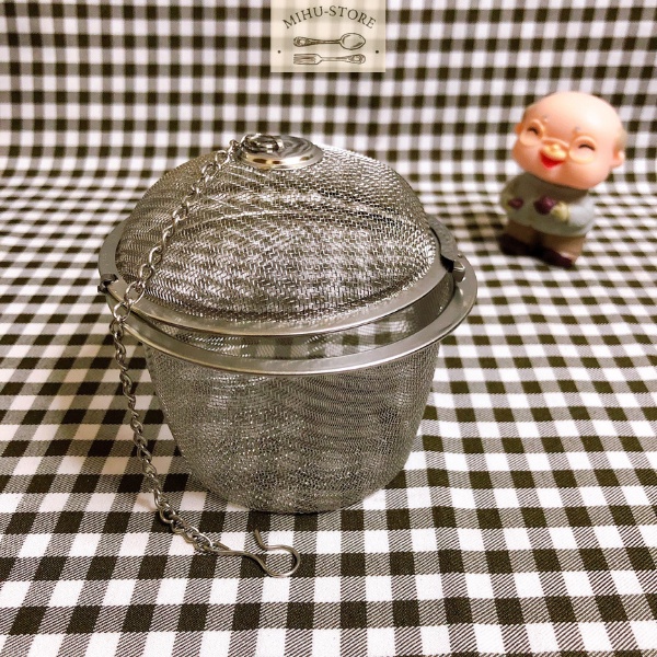 Dụng cụ lọc trà inox có dây móc, 3 kích cỡ, chất lượng cao
