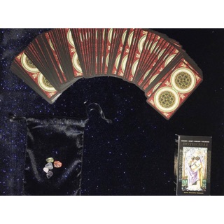 Khăn trải bài tarot, thảm trải bài tarot nhung lấp lánh (tặng túi dây rút)