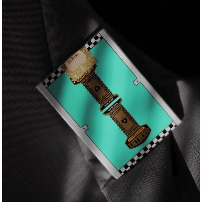 Bài tây, bài ảo thuật Gemini Casino Turquoise Playing Cards by Gemini - Hàng chính hãng [Hàng Mỹ]