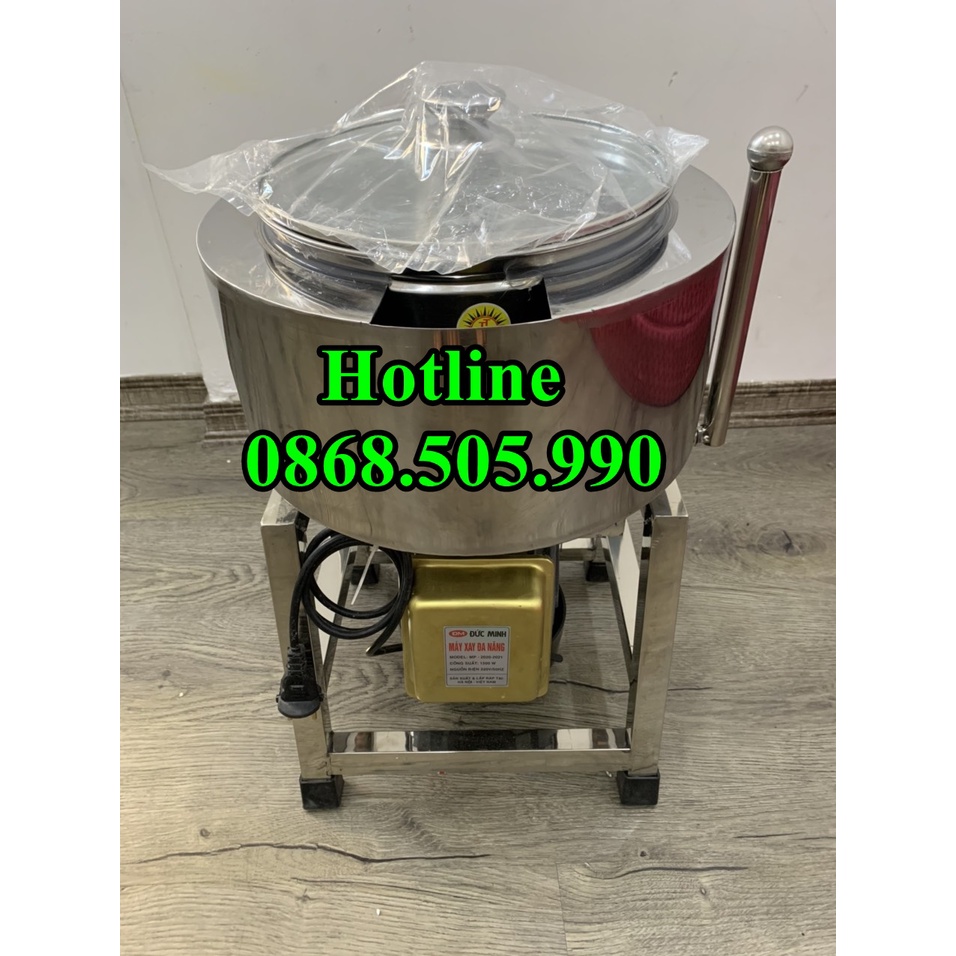 Máy xay thịt làm giò chả, máy đánh ruốc 2kg/mẻ có bao đá, chân đế vững chắc