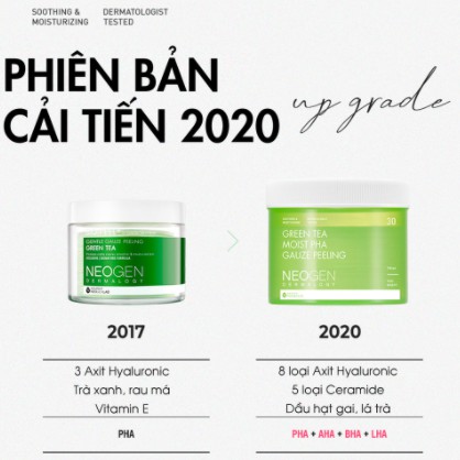[ZONE 22] Pad Tẩy Da Chết Neogen Dermalogy Trà Xanh PHA 30 Miếng | BigBuy360 - bigbuy360.vn