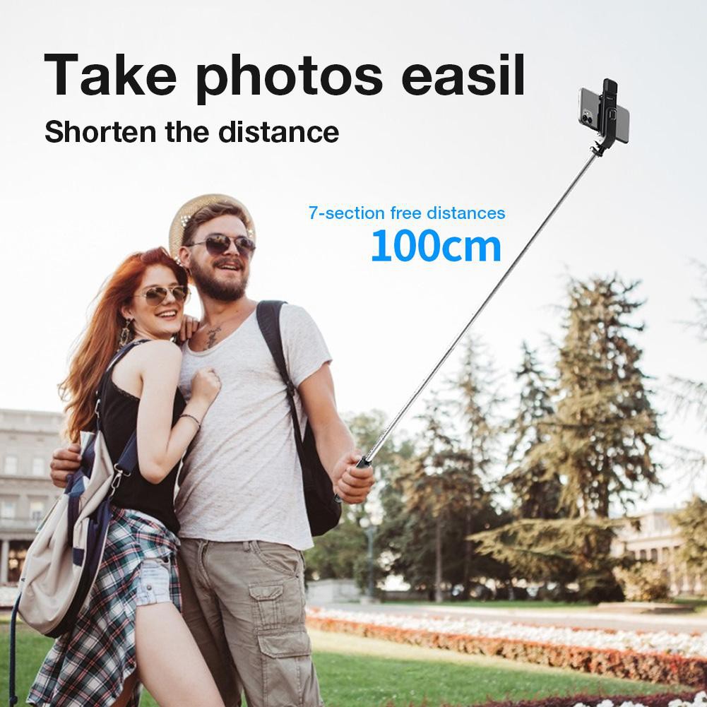 Gậy Chụp Ảnh Selfie L02S Kết Nối Bluetooth Với Đèn Flash (Auum1)