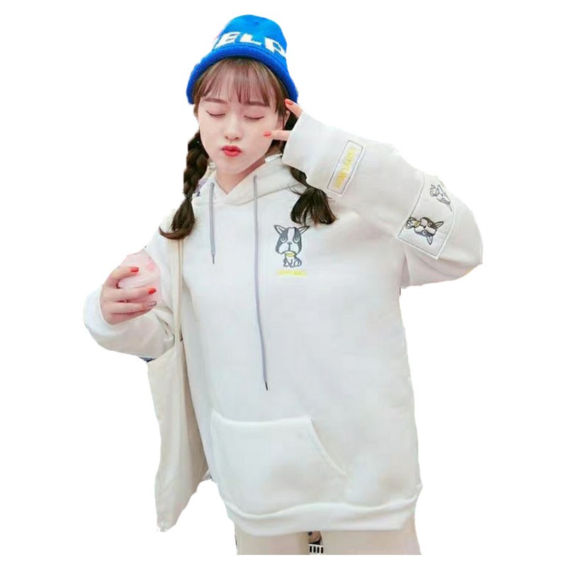 Áo nỉ hoodie in hình mèo nhỏ yêu thích. áo khoác nỉ nữ