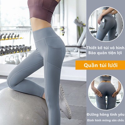 Quần Tập Legging Cạp Cao Siêu Nâng Mông Tập Gym / Quần Thể Thao Nữ / Quần Thể Thao Có Túi / Quần Tập Yoga Thể Dục / Chạy / Yoga / Thể Thao / Xà Cạp Thể Dục